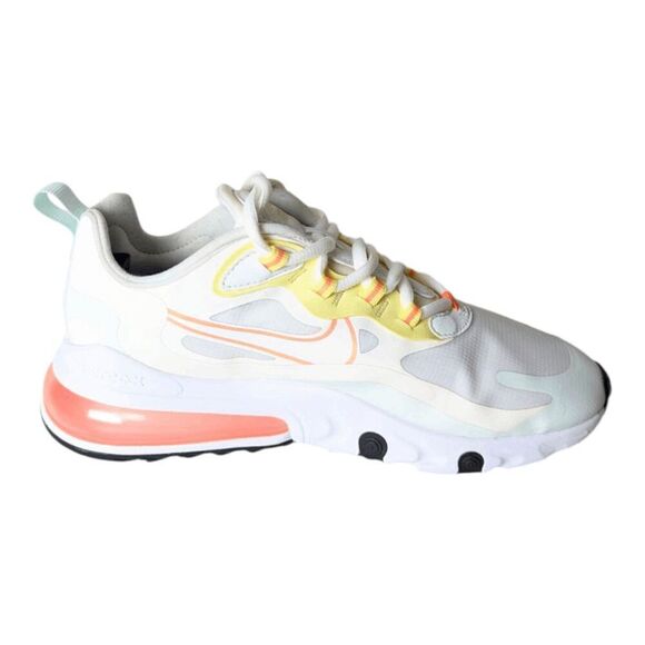 NIKE Air Max 270 React "Pale Ivory Summit White" Running Shoes Size 8.5 - Picture 6 of 11